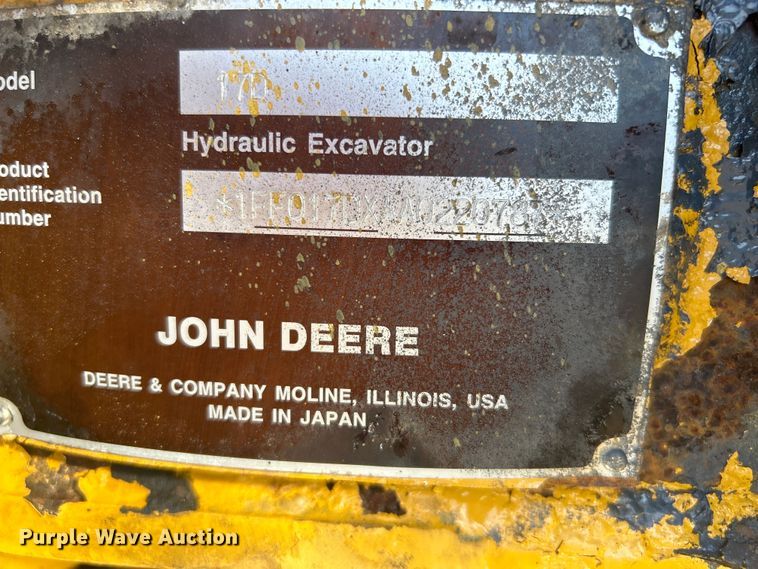 image for item KH9625 2010  John Deere 17D  mini excavator