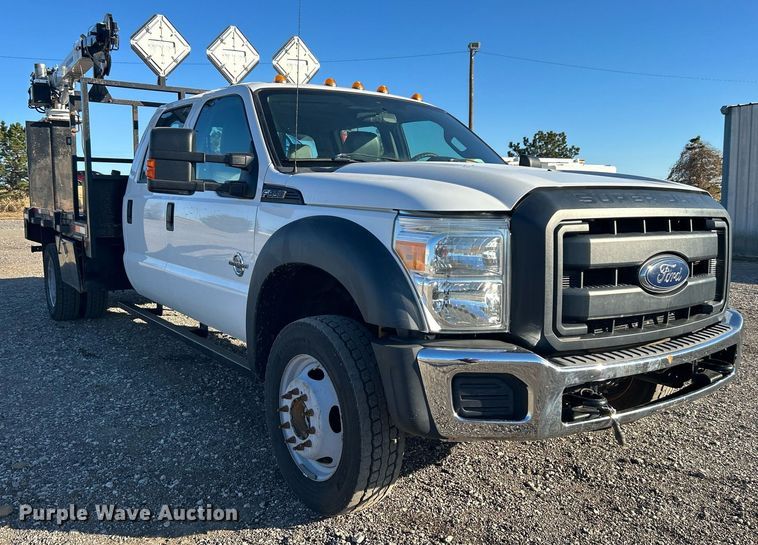image for item KH9627 2013 Ford F550 Super Duty XL  Crew Cab flatbed truck