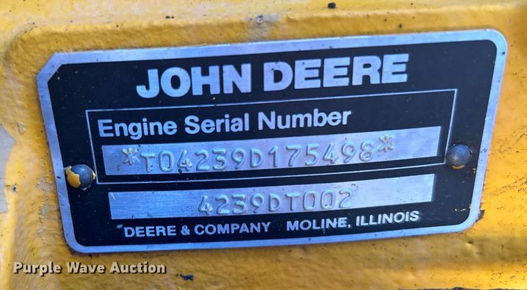 image for item KH9628 1988 John Deere 210C  backhoe