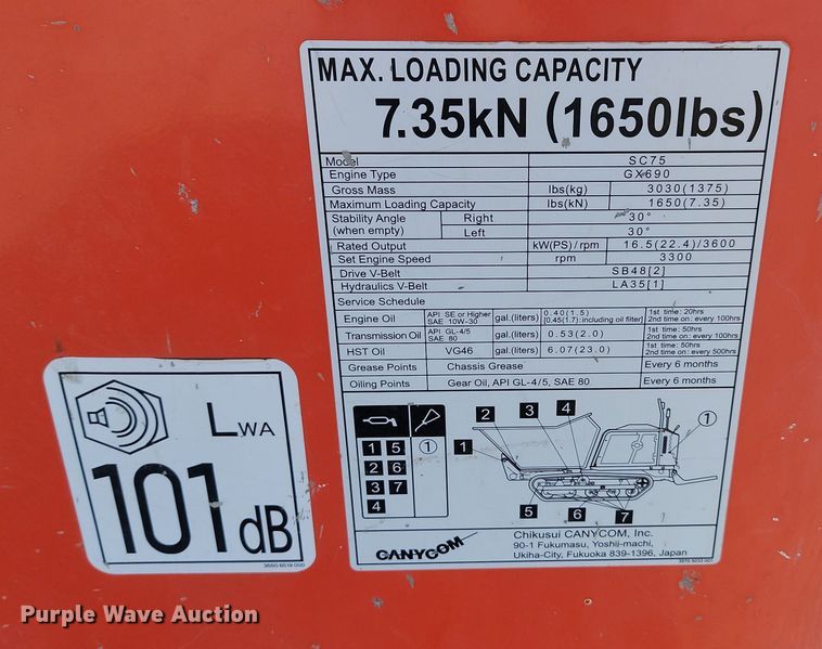 image for item KU9084 Canycom SC75  concrete buggy