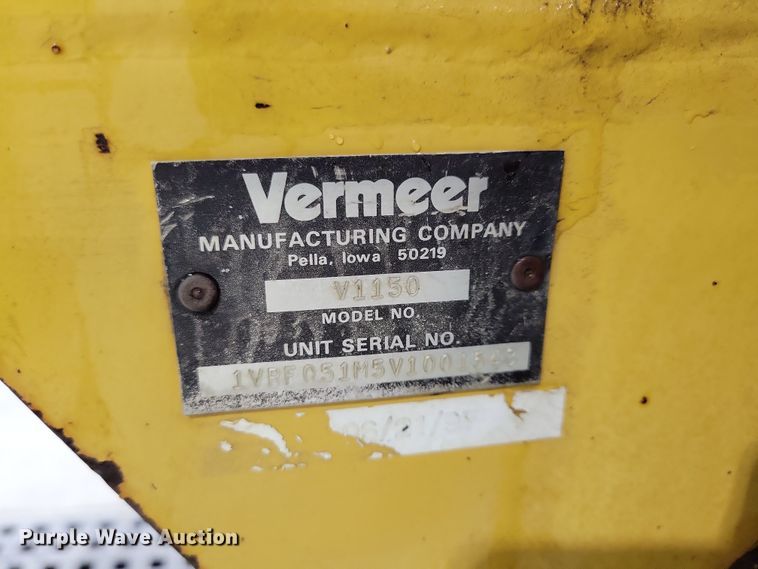 image for item LC9314 1997 Vermeer V1150  trencher