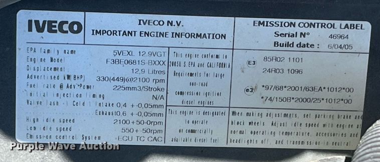 image for item LD9853 2005 Case 340  haul truck