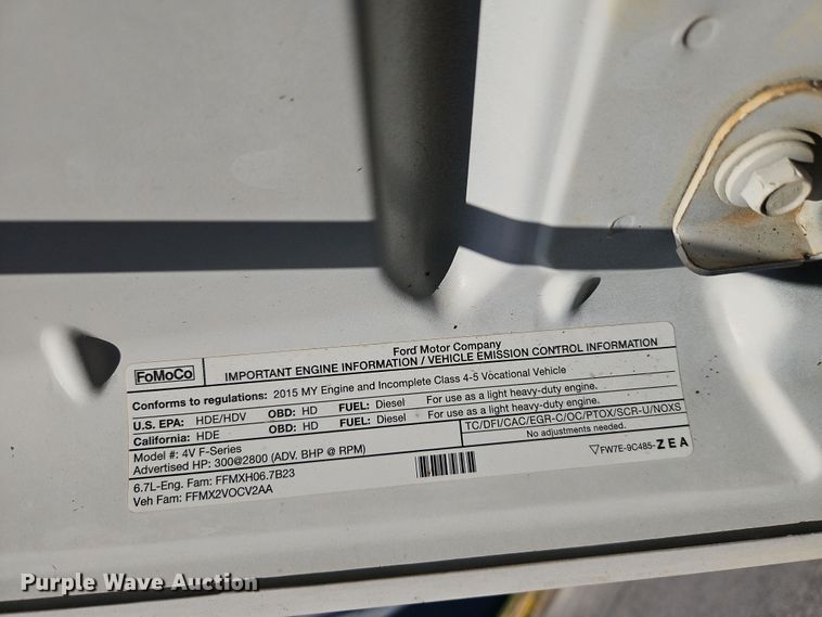 image for item LL9067 2015 Ford F550  bucket truck