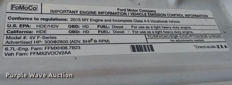 image for item LL9067 2015 Ford F550  bucket truck