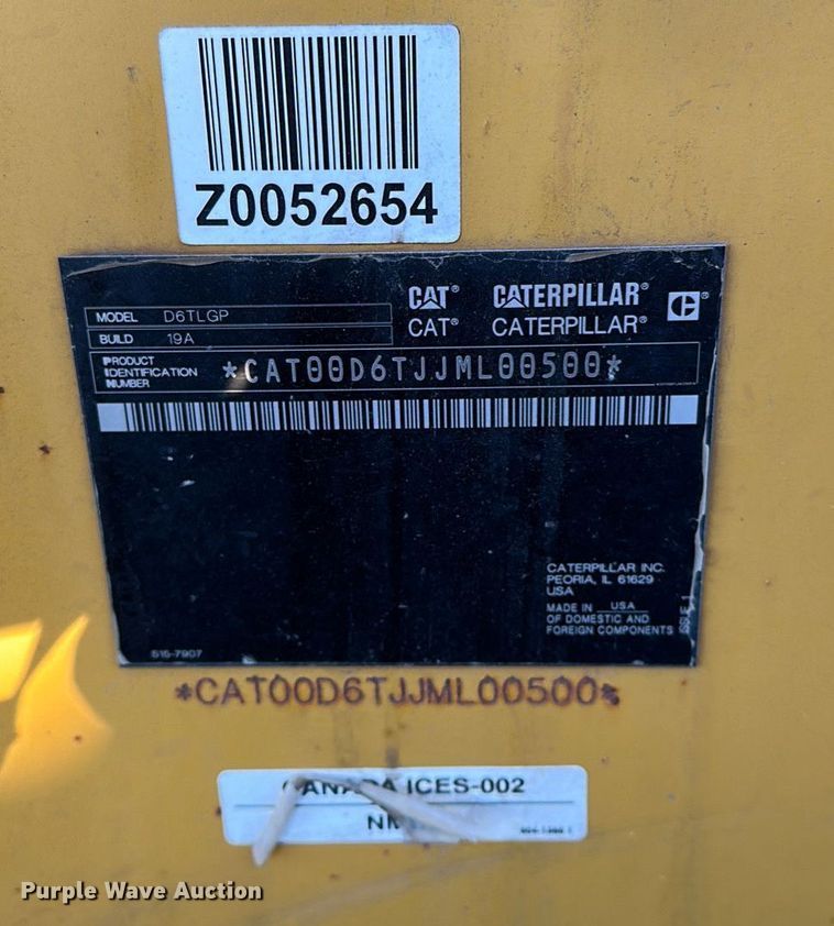 image for item LO9335 2018 Caterpillar D6T LGP  dozer