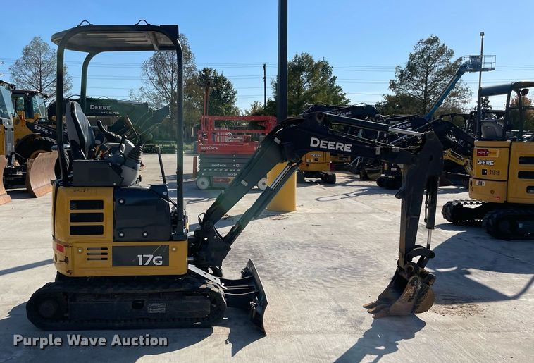 image for item LV9197 2019 John Deere 17G  mini excavator