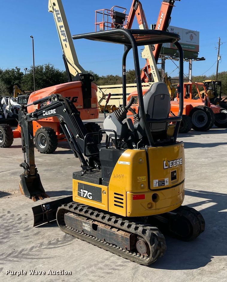 image for item LV9197 2019 John Deere 17G  mini excavator