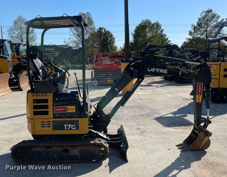 image for item LV9198 2019 John Deere 17G  mini excavator