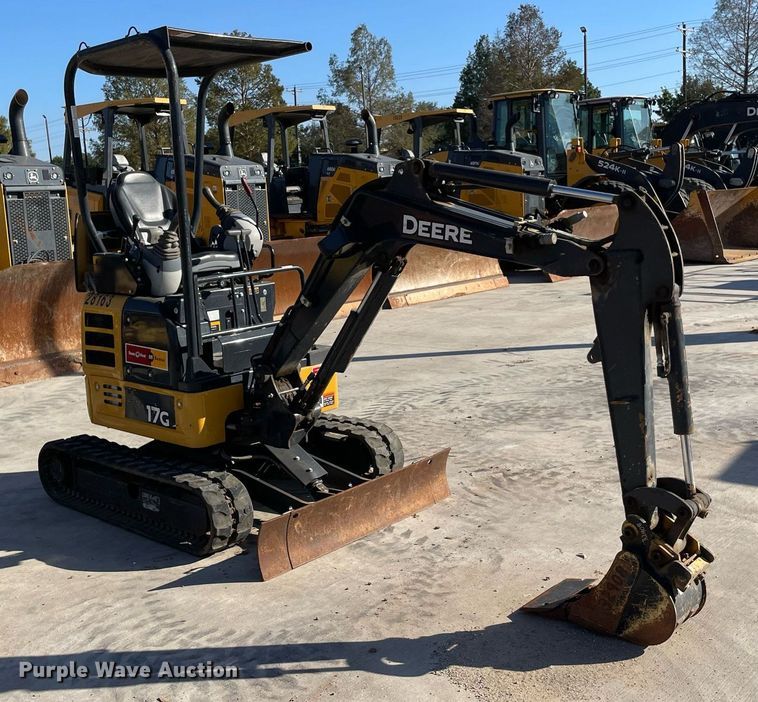 image for item LV9199 2019 John Deere 17G  mini excavator