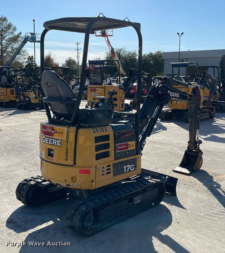 image for item LV9199 2019 John Deere 17G  mini excavator