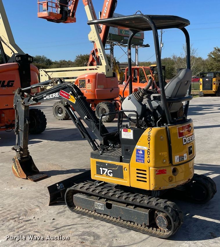 image for item LV9199 2019 John Deere 17G  mini excavator