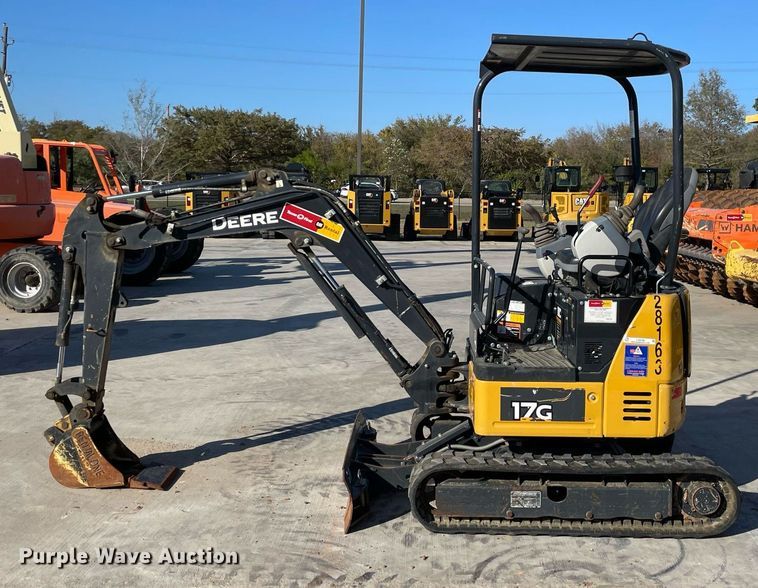 image for item LV9199 2019 John Deere 17G  mini excavator