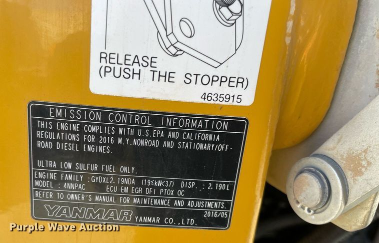 image for item LV9200 2016 John Deere 50G  mini excavator