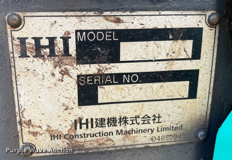 image for item LV9966 2014 IHI 30v4 mini excavator