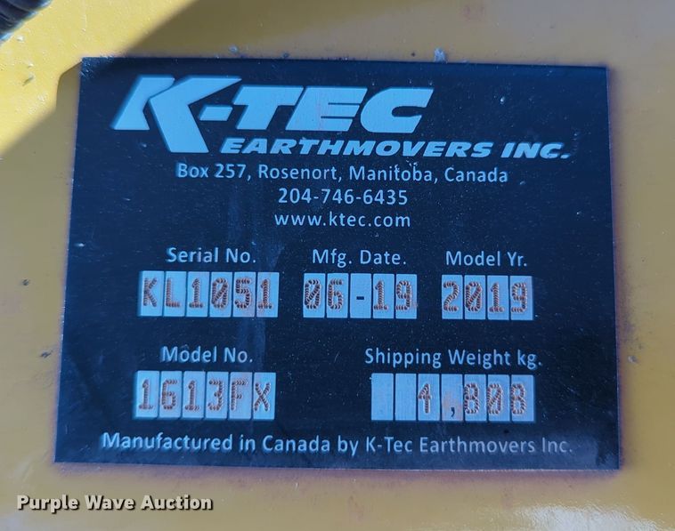 image for item LY9478 2019 K-tec 1613 Flex  scraper