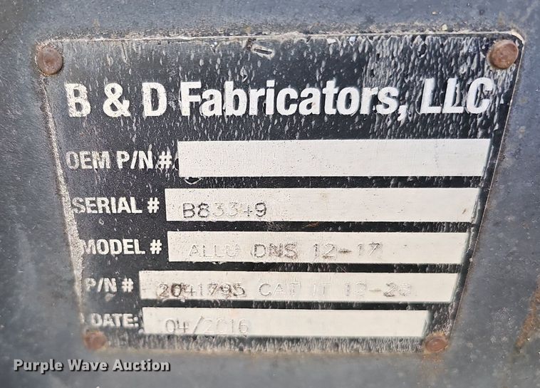 image for item MH9425 2015 Allu DN2-17  screening bucket