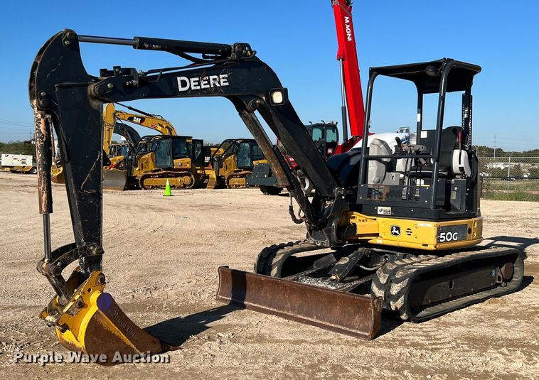 image for item MH9922 2016 John Deere 50G  mini excavator