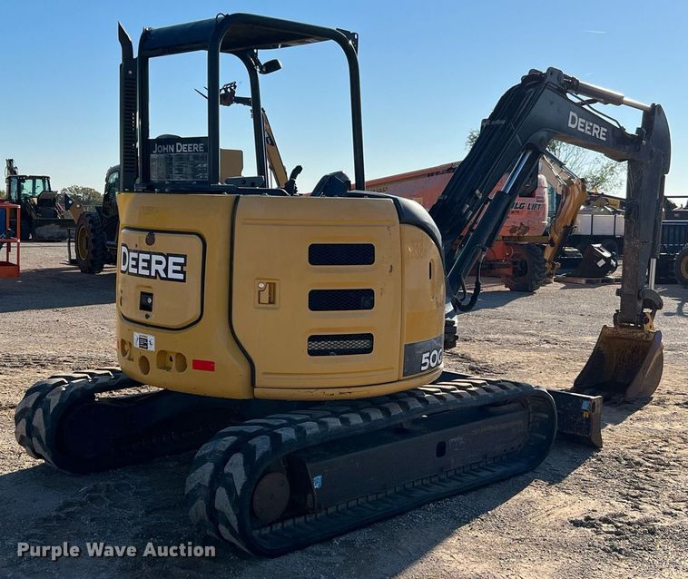 image for item MH9922 2016 John Deere 50G  mini excavator