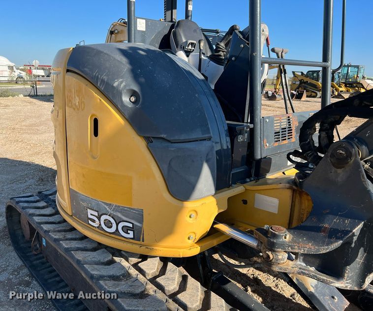 image for item MH9922 2016 John Deere 50G  mini excavator