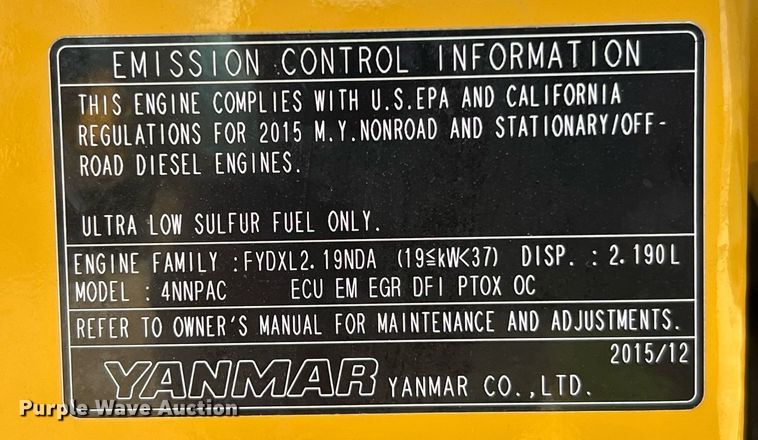 image for item MH9922 2016 John Deere 50G  mini excavator