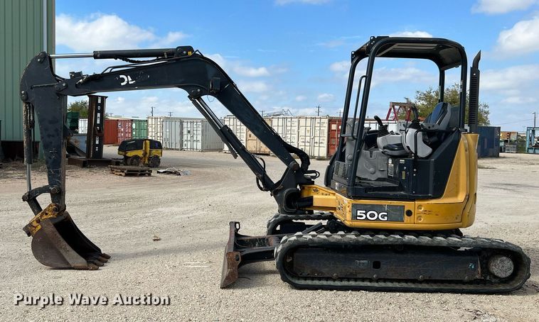 image for item MH9925 2016 John Deere 50G  mini excavator