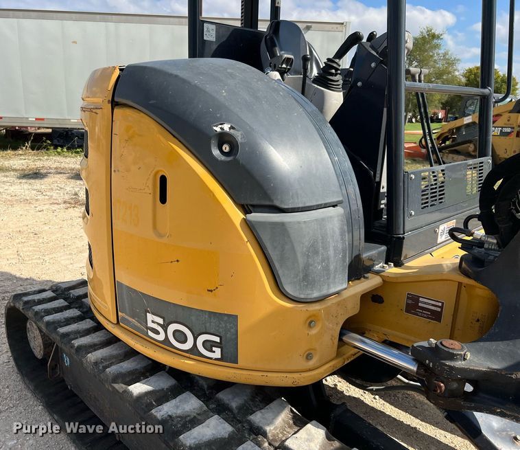 image for item MH9925 2016 John Deere 50G  mini excavator