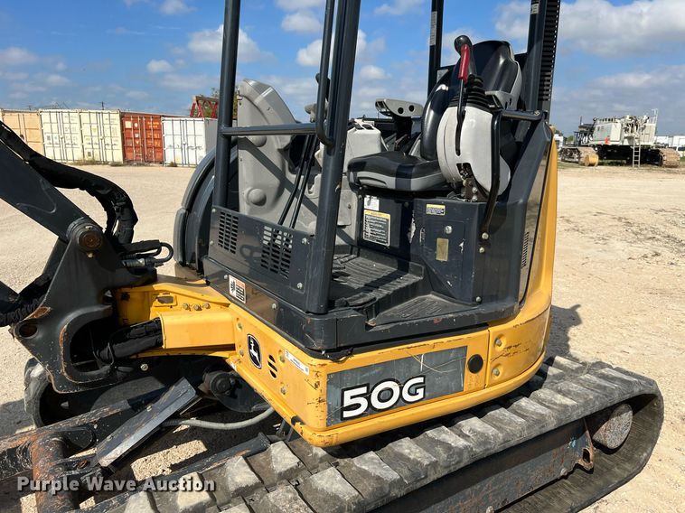 image for item MH9925 2016 John Deere 50G  mini excavator