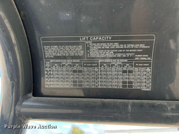 image for item MH9925 2016 John Deere 50G  mini excavator