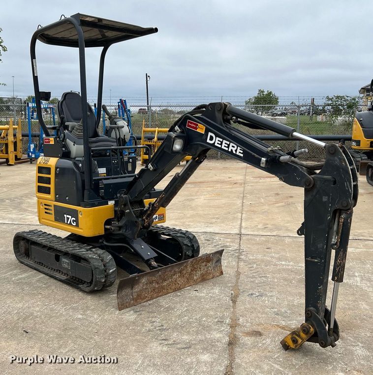 image for item MH9927 2019 John Deere 17G  mini excavator