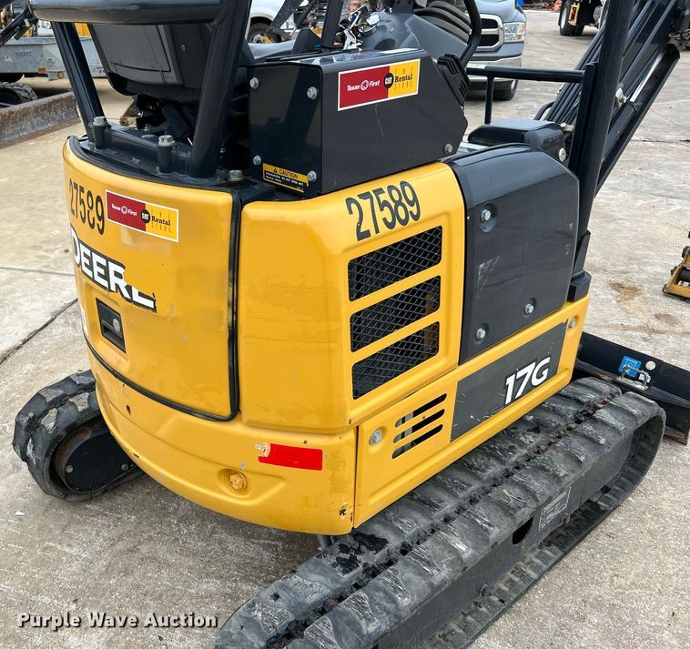 image for item MH9927 2019 John Deere 17G  mini excavator