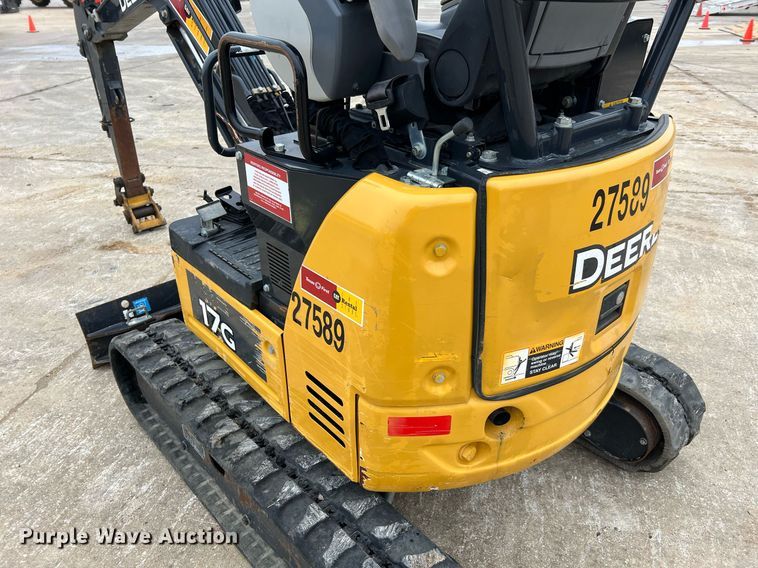 image for item MH9927 2019 John Deere 17G  mini excavator