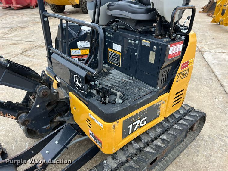 image for item MH9927 2019 John Deere 17G  mini excavator