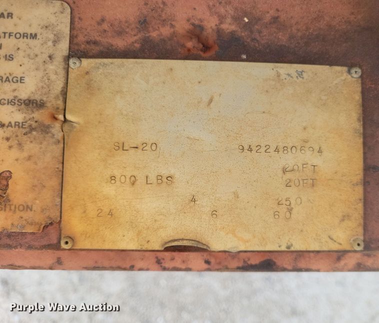 image for item MI9840 Snorkel SL-20  scissor lift