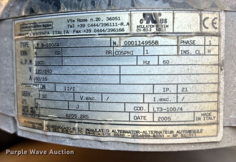 image for item MO9077 2007 Wacker LTC4  light plant