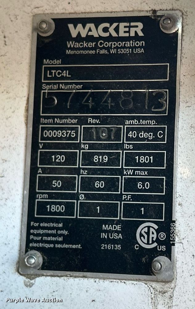 image for item MO9078 Wacker LTC4  light plant