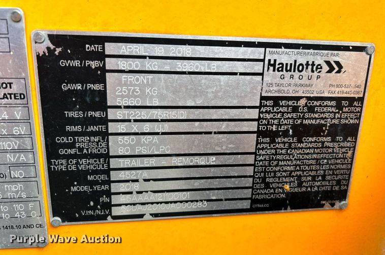 image for item NR9293 2018 Haulotte 4527A  boom lift