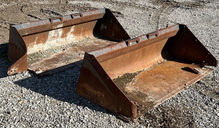 image for item NR9326 (2) Bobcat 79" W skid steer buckets