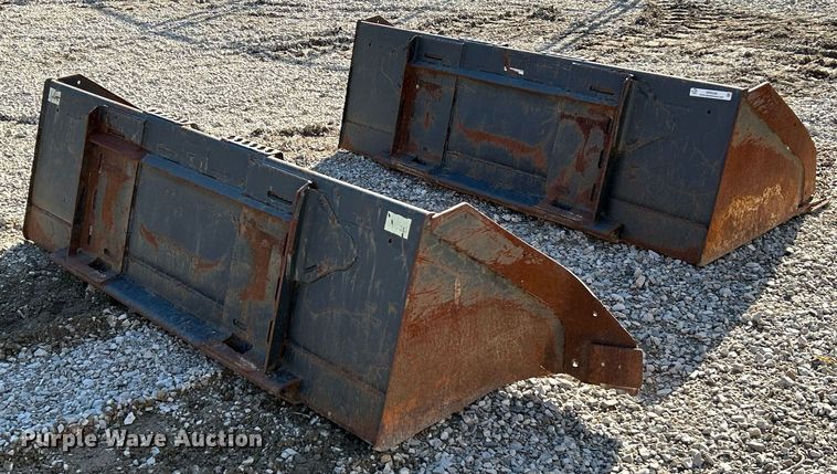 image for item NR9326 (2) Bobcat 79" W skid steer buckets