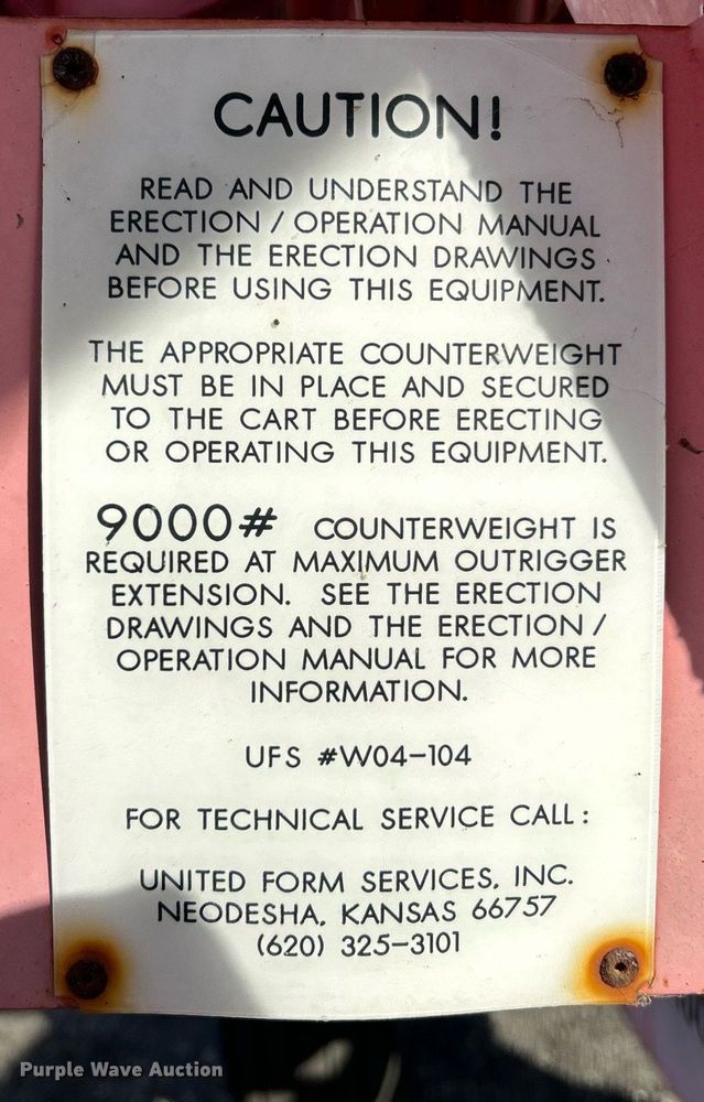 image for item NR9420 United Form Services 16-12 A.T.P.X  overhang stripping buggy