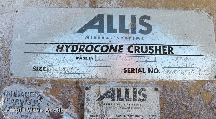 image for item NR9446 Allis Chalmers H-6000 hydrocone crusher