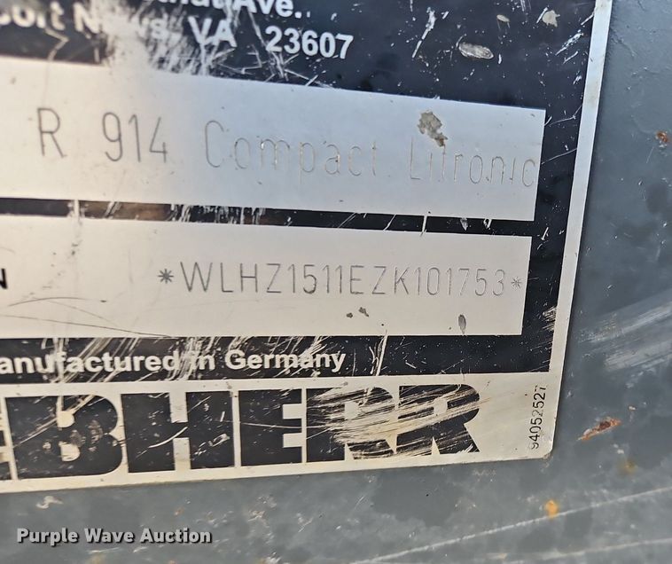 image for item NZ9047 2018 Liebherr R 914 Compact Litronic  excavator