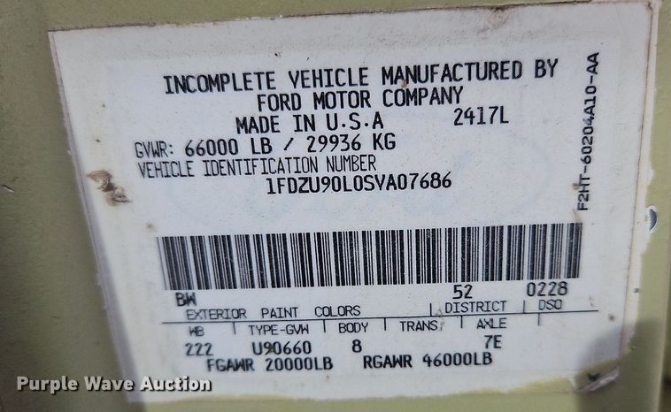 image for item NZ9051 1995 Ford L9000  ready mix truck