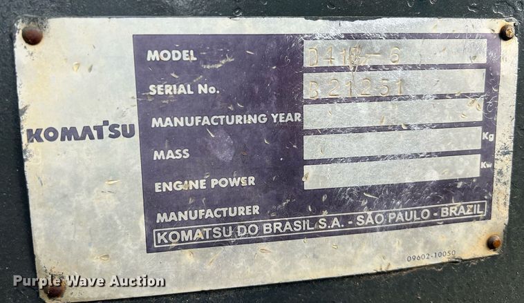 image for item OA9186 1999 Komatsu D41E-6  dozer