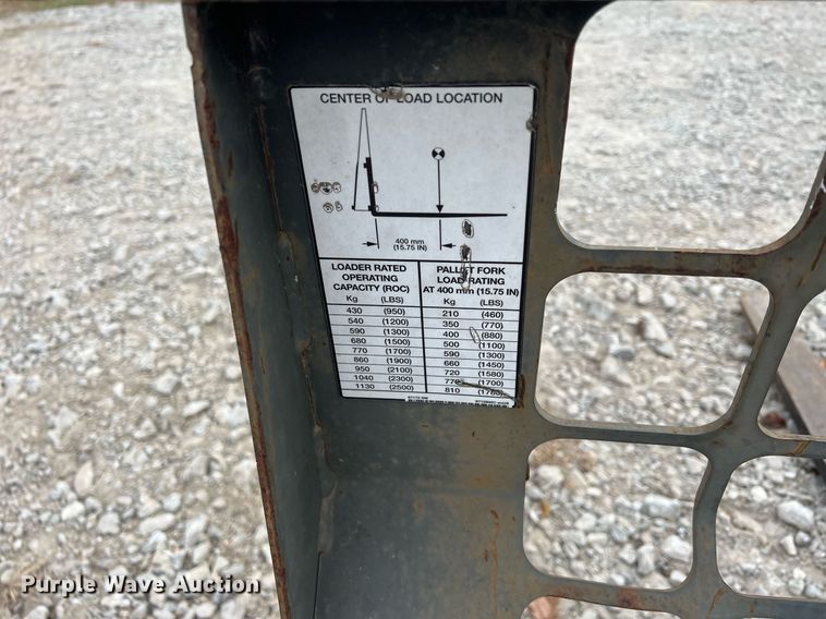 image for item OA9202 Bobcat  skid steer forks