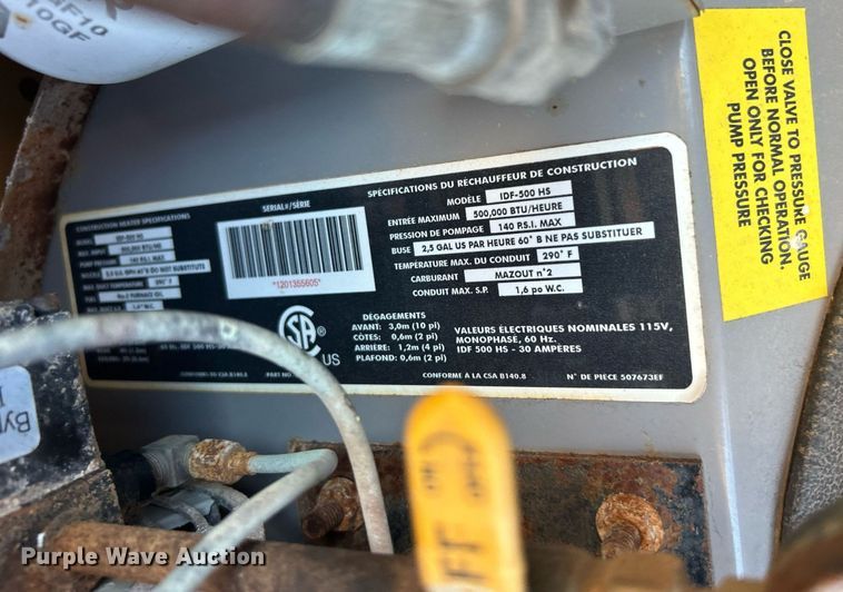 image for item OM9189 Allmand Maxi Heat MH1000  heater