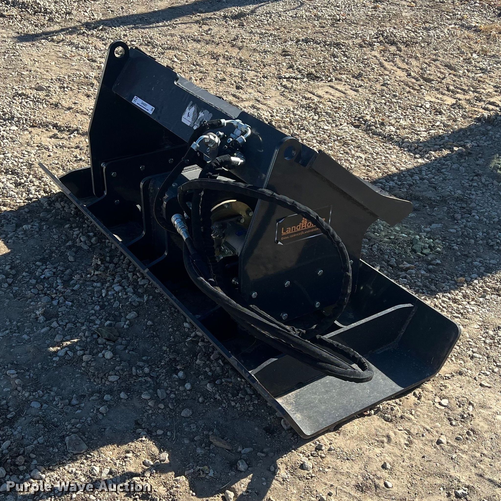 Landhonor skid steer plate compactor in Perry, KS Item OA9207 for