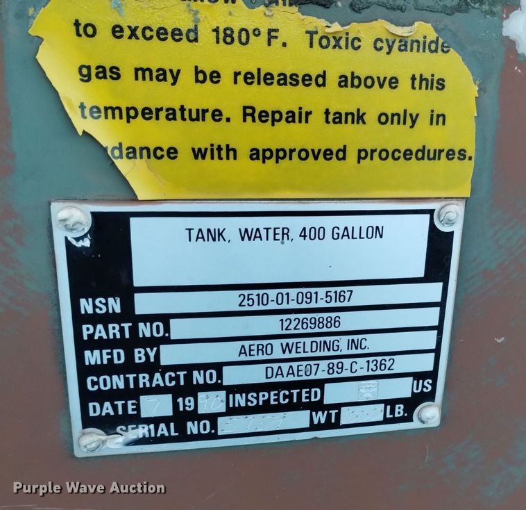 image for item DJ7035 Fruehauf M107A2  fuel trailer