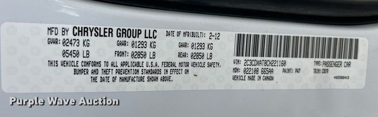 image for item DP2132 2012 Dodge Charger Police