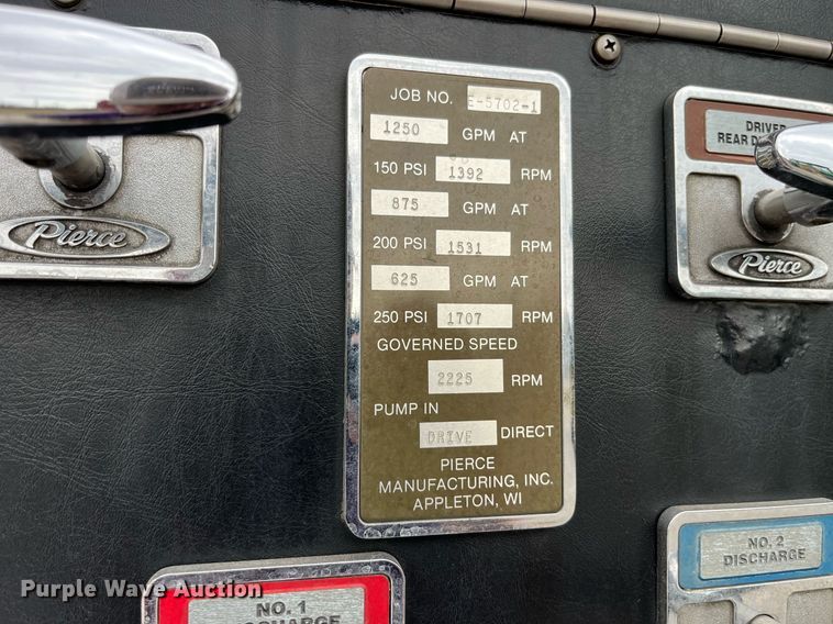 image for item DP2133 1990 Pierce Lance  pumper fire truck