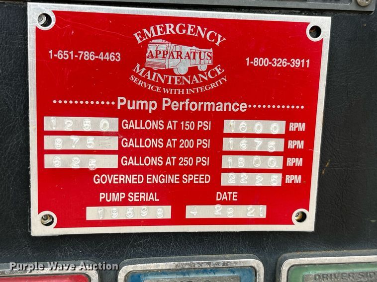 image for item DP2133 1990 Pierce Lance  pumper fire truck